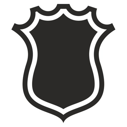 Vector shield icon design for cutting machine projects