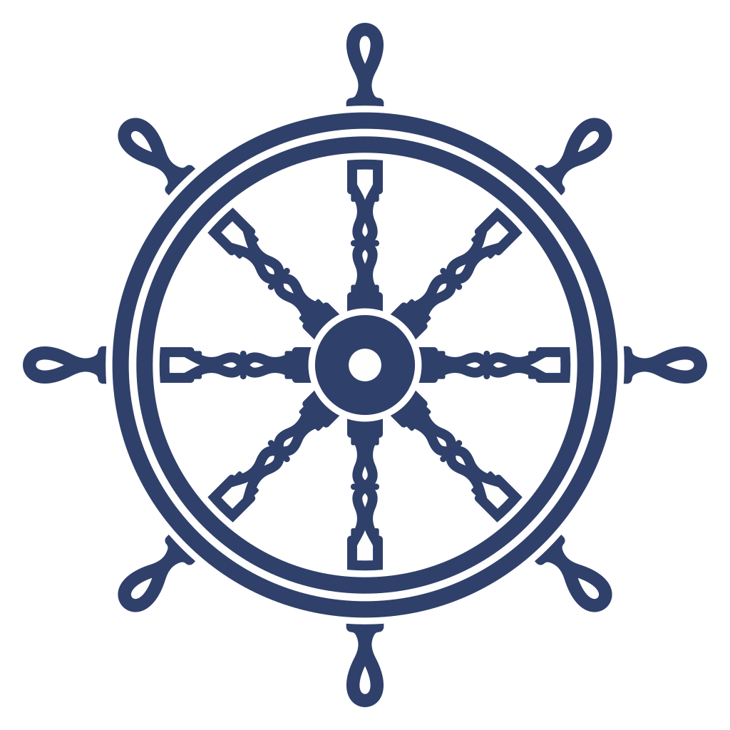 Nautical steering wheel design for crafting projects