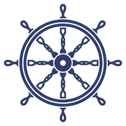 Nautical steering wheel design for crafting projects