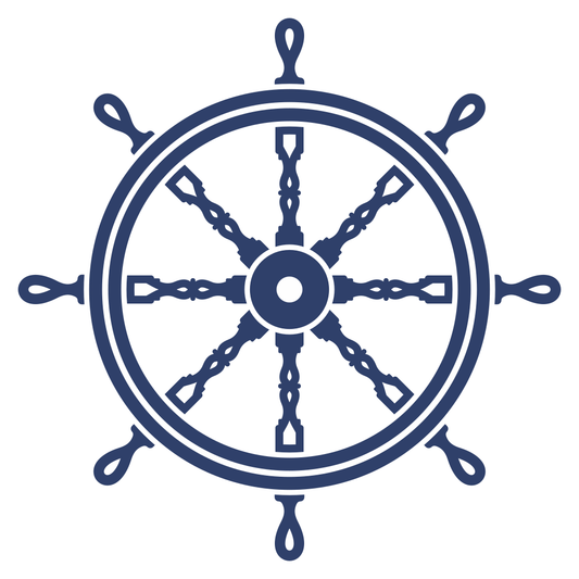 Nautical steering wheel design for crafting projects