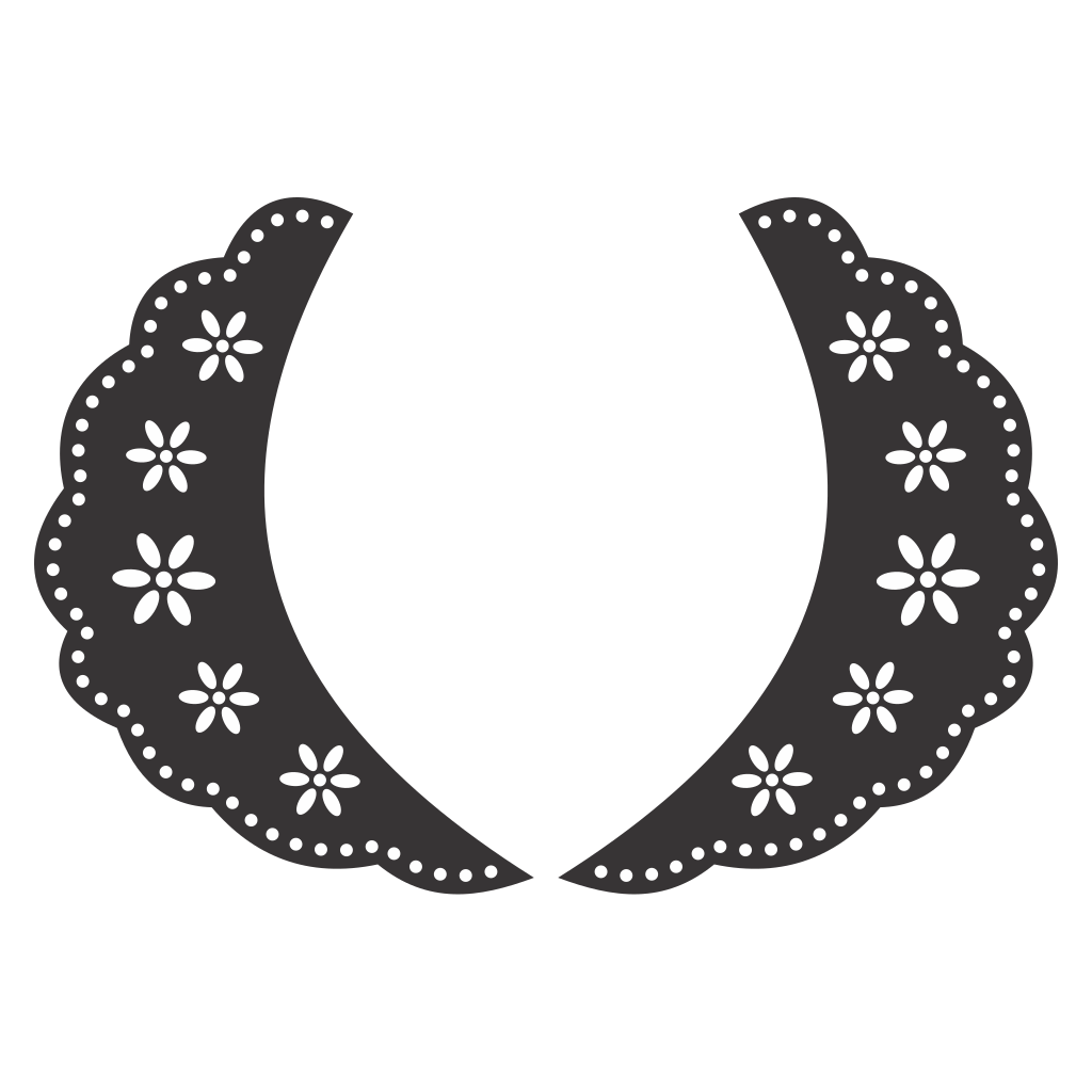 Intricate floral collar design for creative cut projects