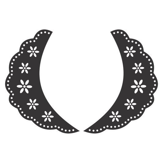 Intricate floral collar design for creative cut projects