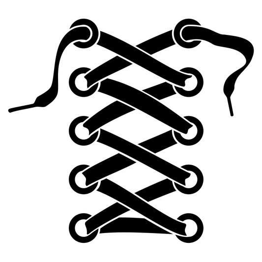 Creative black shoelace vector design for cutting machines