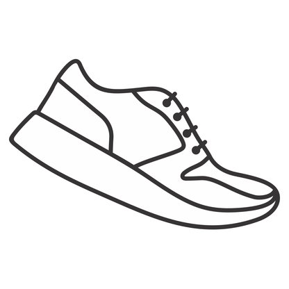 Stylish outline of a sneaker design for vector cutting