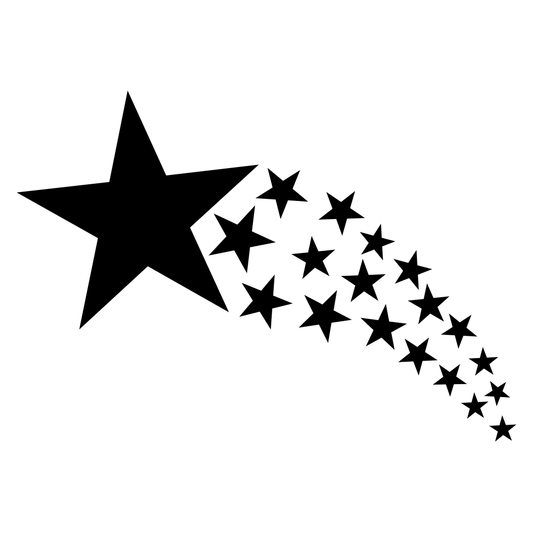 Create stunning crafts with shooting star vector SVG design