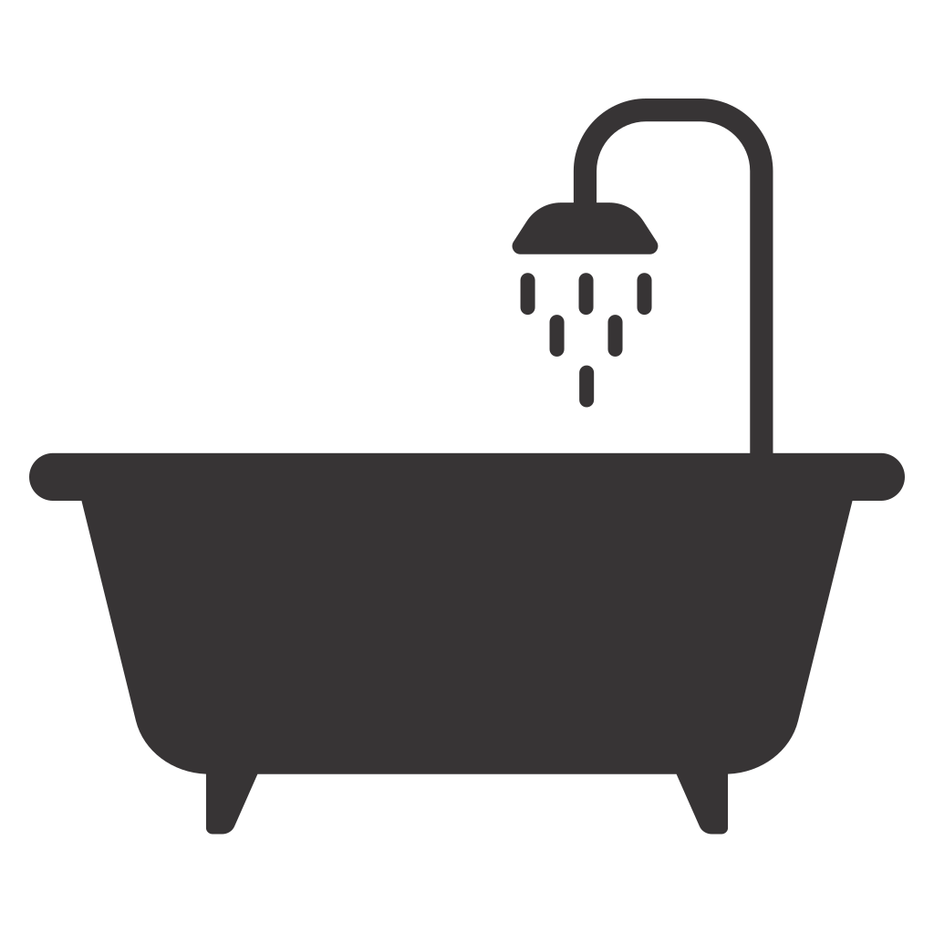 Stylish bathtub with shower design for cutting machine