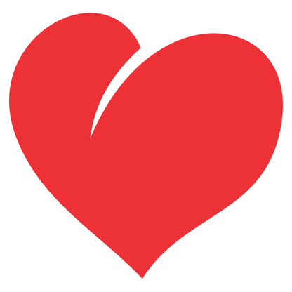 Simple heart icon design perfect for crafting projects