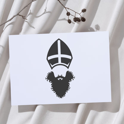 Creative vector design of a bearded figure with a hat