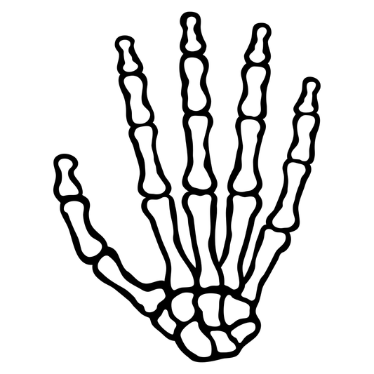 Skeleton hand design for creative cutting projects