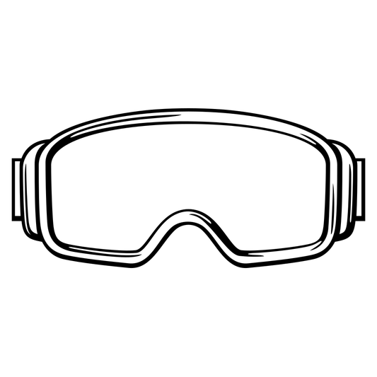 Stylish black and white ski goggles design for cutting machines
