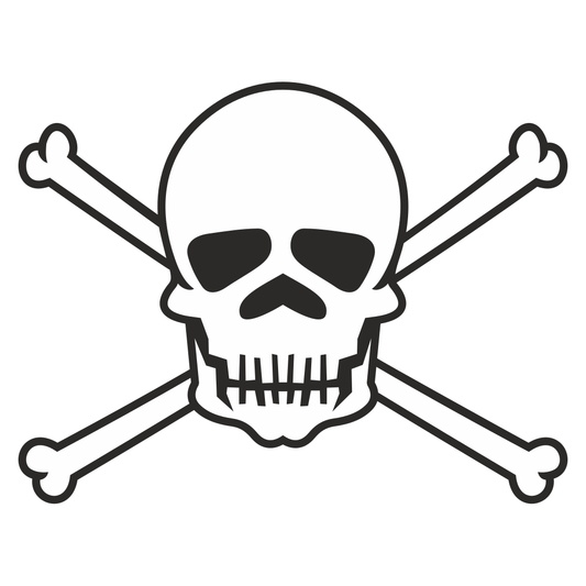 Unique skull and crossbones design for creative projects