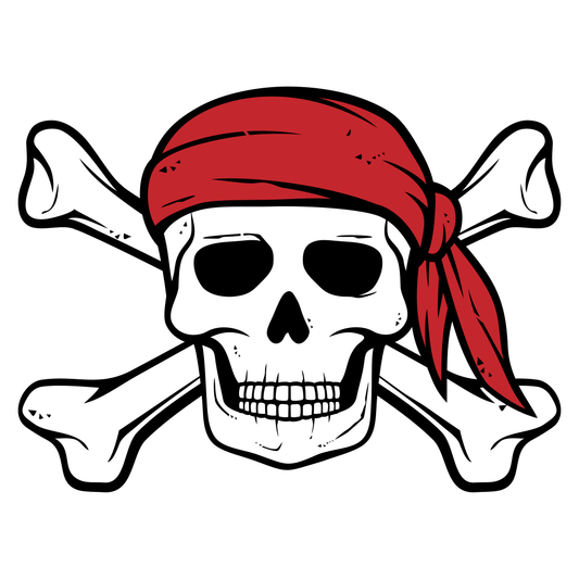 Skull with bandana design for cutting machines