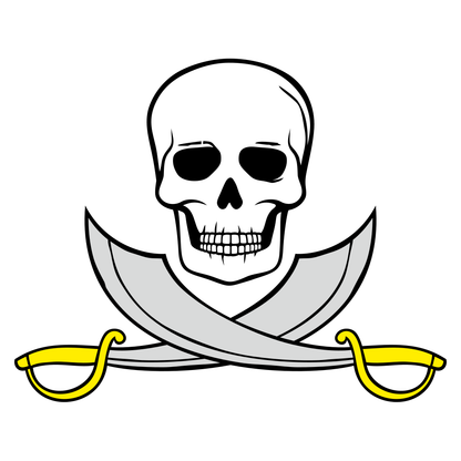 Creative skull design with sabers for crafting enthusiasts