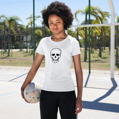 Intricate black and white skull design for crafting enthusiasts