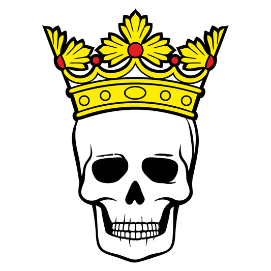 Creative skull design with floral crown for cutting projects