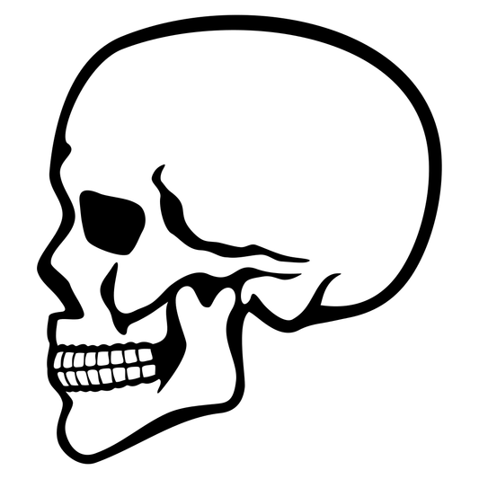 Unique skull profile vector design for cutting projects