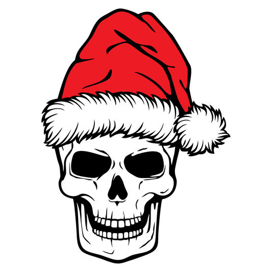 Creative skull santa design for festive cutting projects