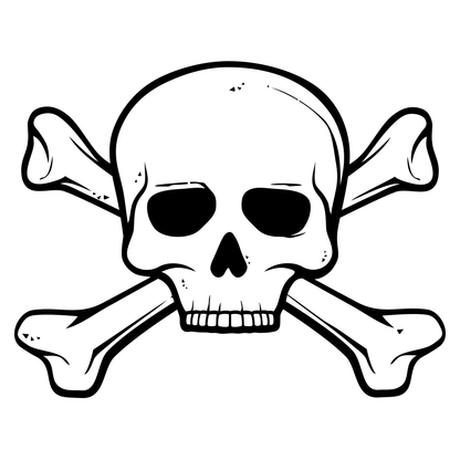 Creative skull and crossbones vector design for crafts