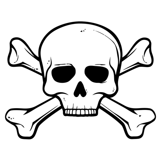 Creative skull and crossbones vector design for crafts