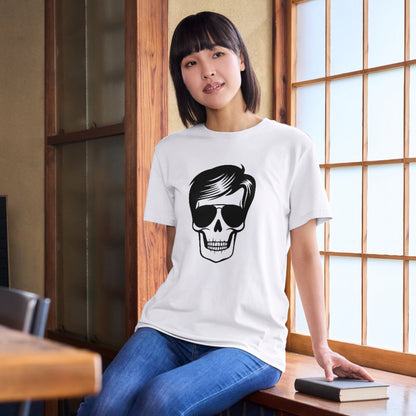 Unique black skull design with stylish hair for crafting
