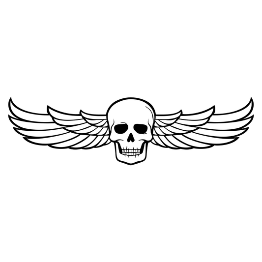 Skull with wings design for crafting and DIY projects