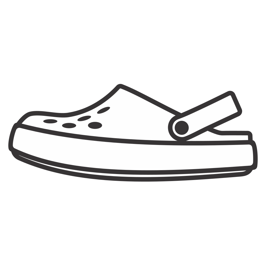 Vector design of a casual slip-on shoe for cutting