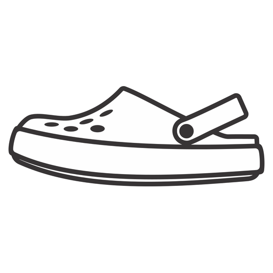 Vector design of a casual slip-on shoe for cutting