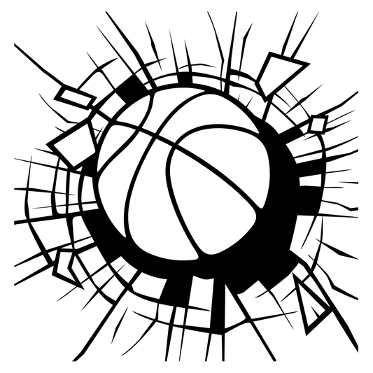 Smashing basketball design for creative cutting projects