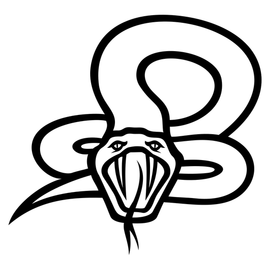 Unique black and white snake vector design for cutting machines