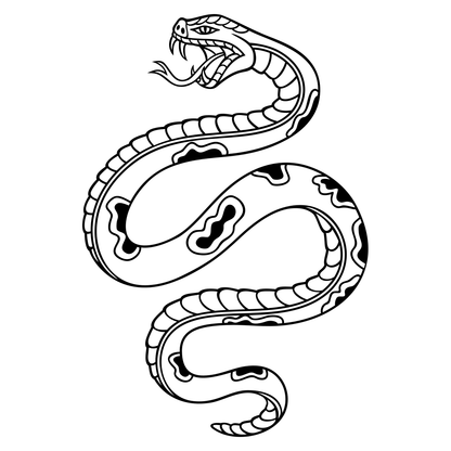 Artistic design of a snake tattoo for creative cutting projects