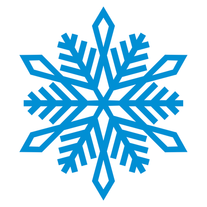 Elegant blue snowflake vector design for cutting machines