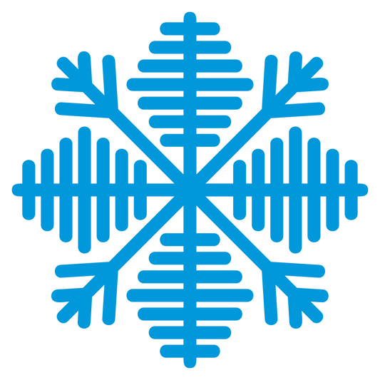 Unique blue snowflake vector design for cutting machine projects