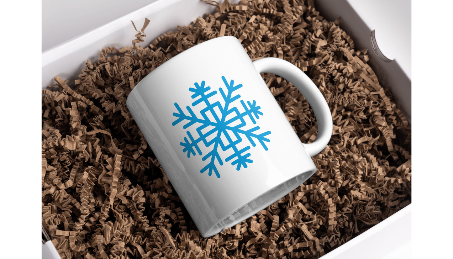 Unique blue snowflake design for crafting projects