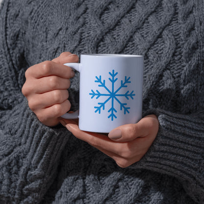 Bright blue snowflake vector design for cutting machines