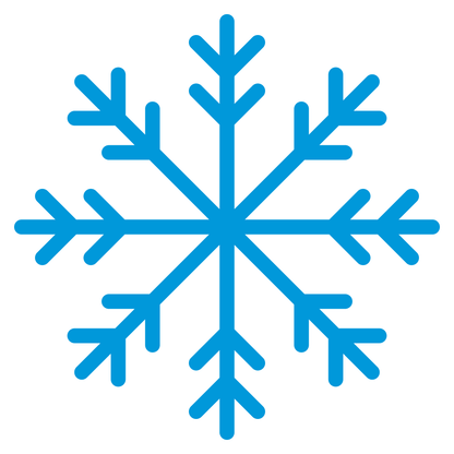 Bright blue snowflake vector design for cutting machines