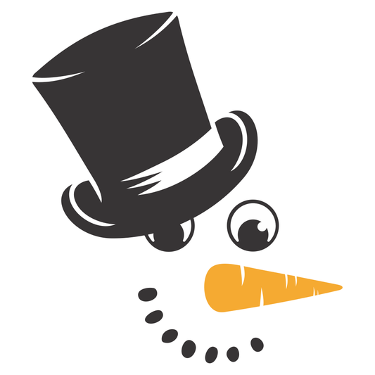 Charming snowman with hat design for craft projects