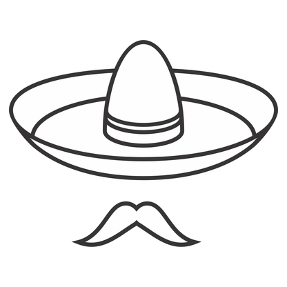 Celebrate culture with a fun sombrero and mustache design