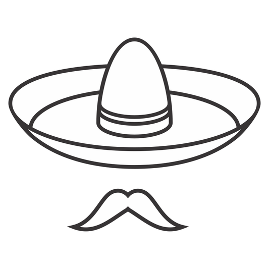 Celebrate culture with a fun sombrero and mustache design
