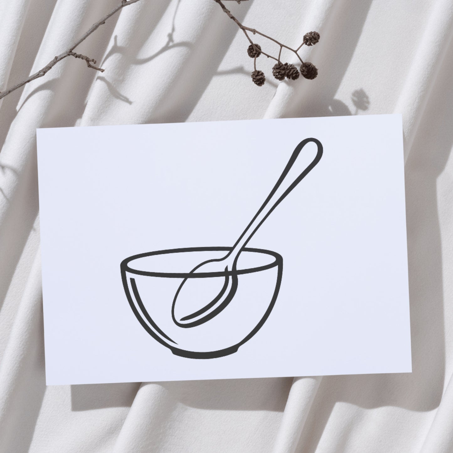 Mixing bowl and spoon design for crafting projects
