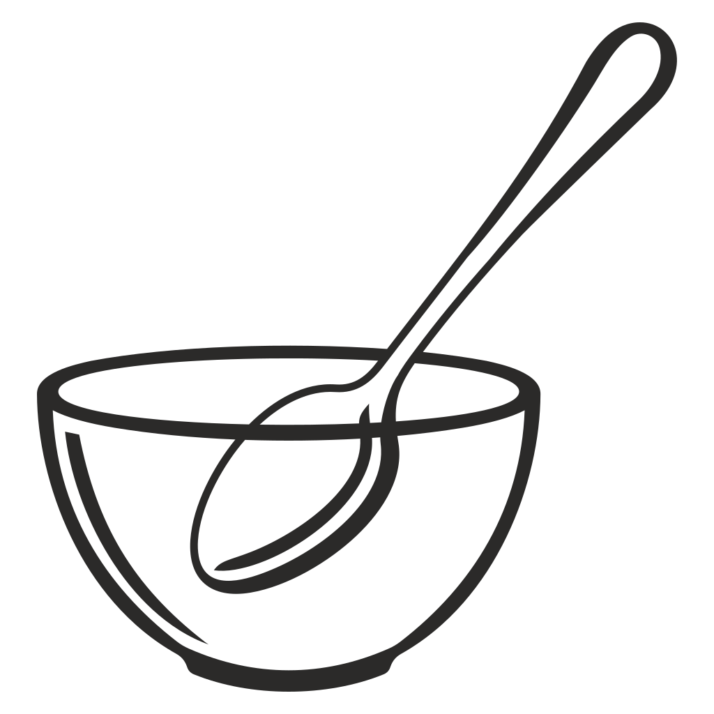Mixing bowl and spoon design for crafting projects