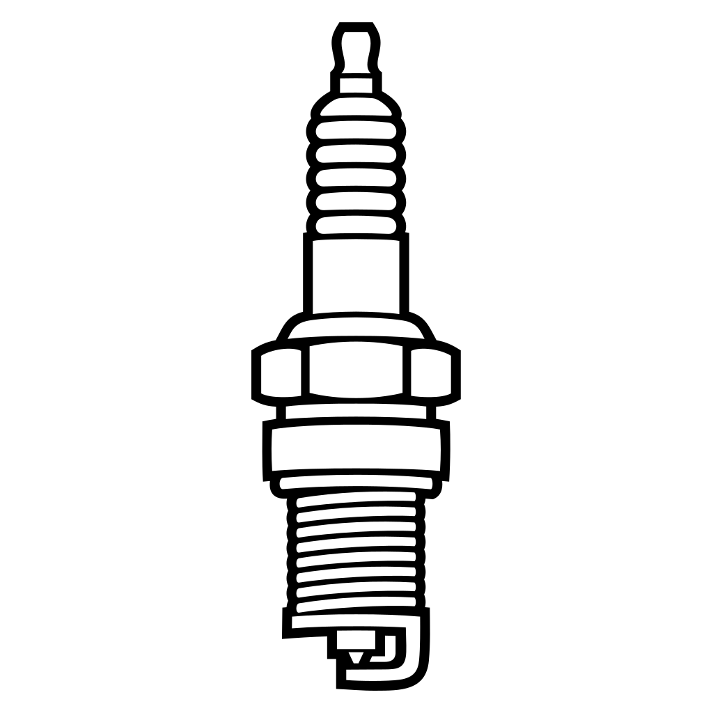 Spark plug vector design for crafting enthusiasts and engineers