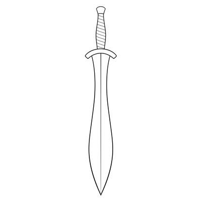 Spartan sword design for cutting machine projects