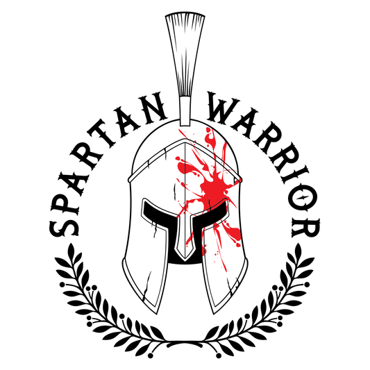 Spartan warrior emblem design for cutting machines