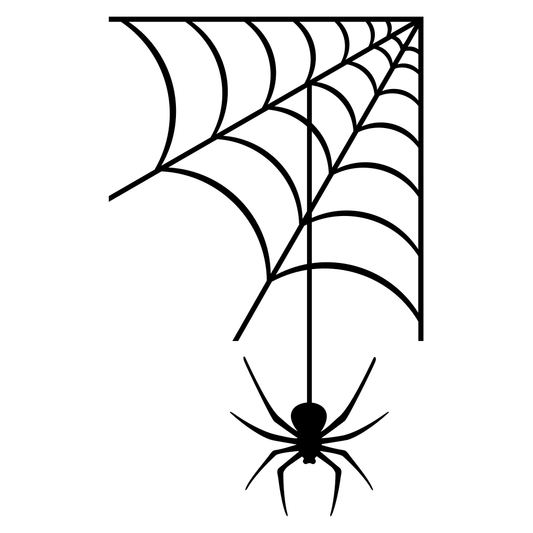 Unique and detailed spider and web design for crafting fun