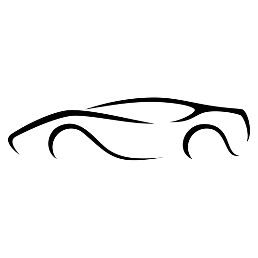 Sporty car silhouette vector design for cutting machines