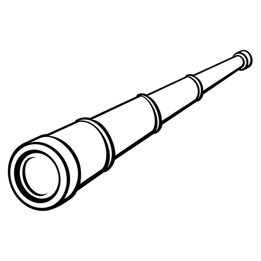 Explore creativity with this detailed telescope vector design