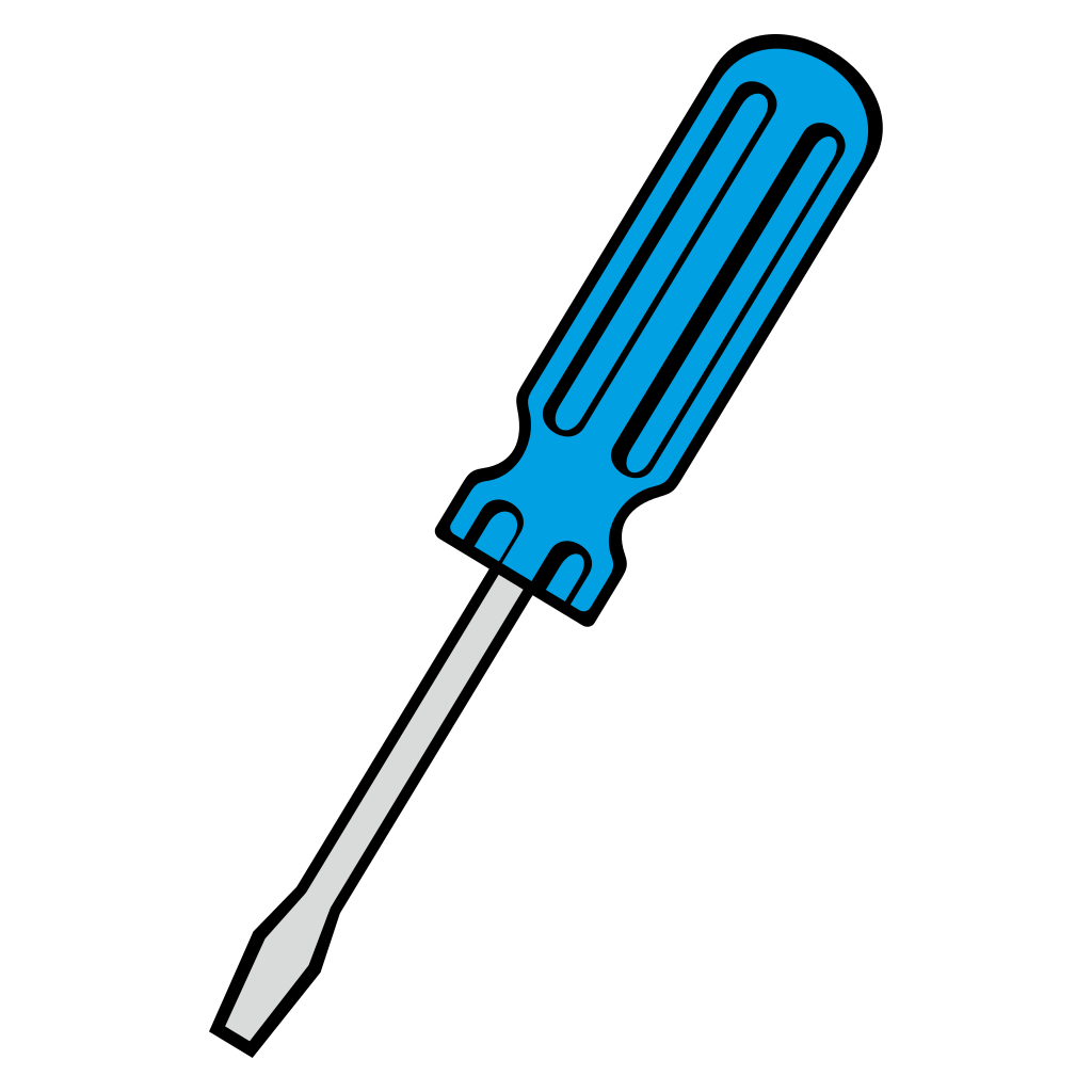 Creative vector illustration of a blue screwdriver design