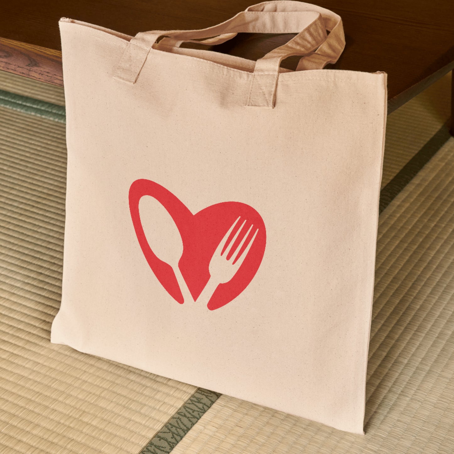 Heart-shaped design featuring spoon and fork for crafts