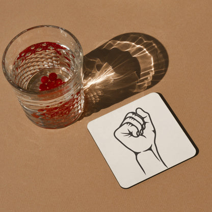 Fist raised in solidarity for social justice movements