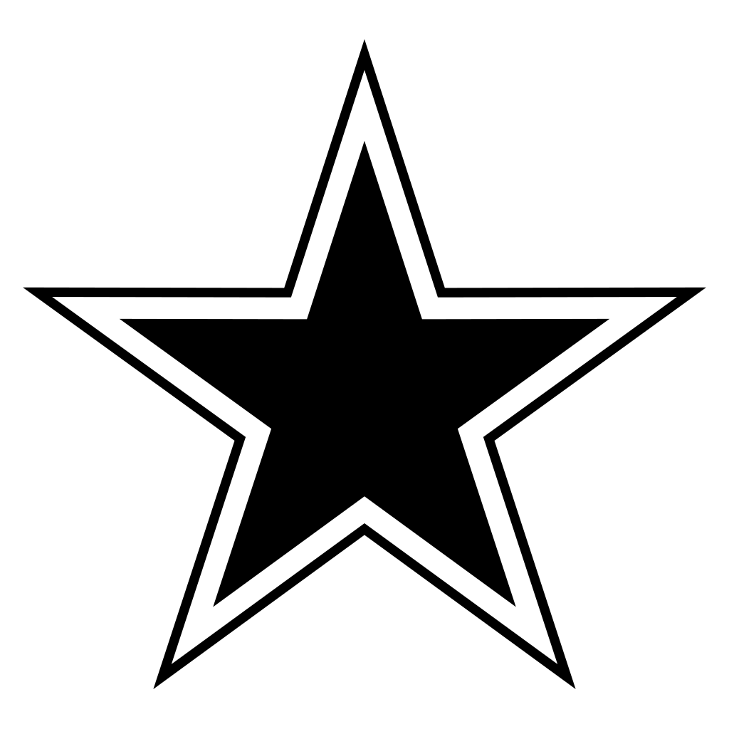 Elegant black star vector design for cutting machines